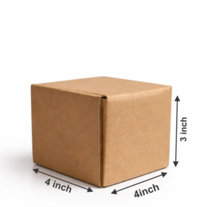 (4x4x3) mini brown cube e commerce box