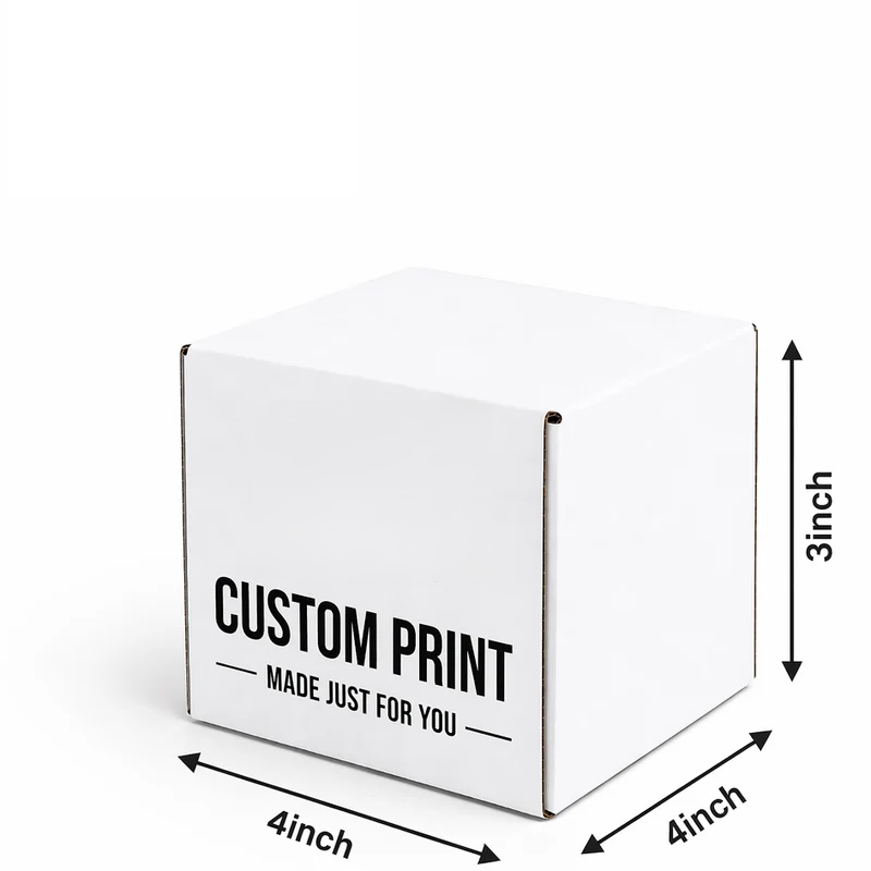 (4x4x3) single color white mini cube e commerce box 6 (4x4x3) single color white mini cube e commerce box 6