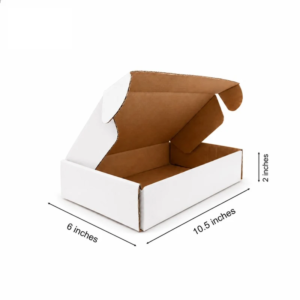 (10.5x6x2) plain white cone mehndi ecommerce box 1
