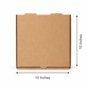 (10x10x2) medium pizza box – logo print brown 4