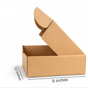 (10x8x3.5) premium plain brown corrugated mailer box 1