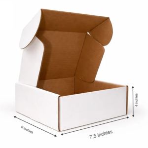 (7.5x6x4) plain small white e commerce box 2