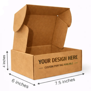 (7.5x6x4) small brown color print e commerce box 5