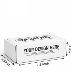 (7.5×3.5×2) color print premium white corrugated cosmetic packaging box 1
