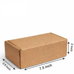 (7.5×3.5×2) plain brown premium corrugated cosmetic packaging box 1