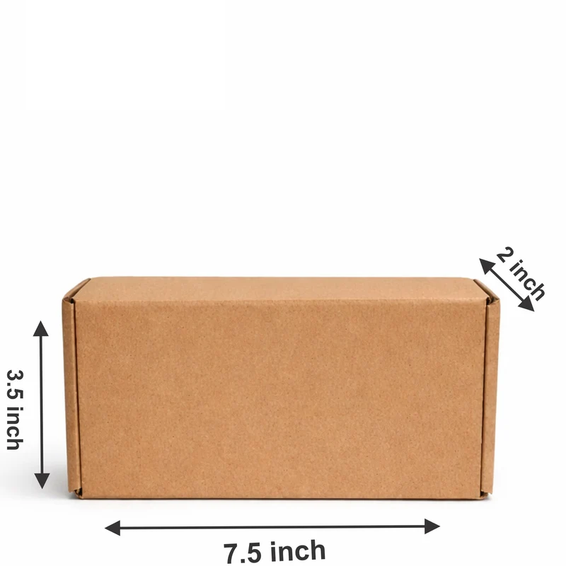 (7.5×3.5×2) plain brown premium corrugated cosmetic packaging box 3 (7.5×3.5×2) plain brown premium corrugated cosmetic packaging box 3
