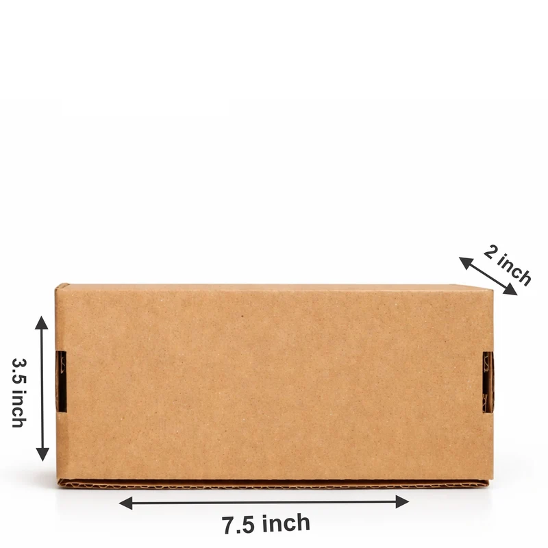 (7.5×3.5×2) plain brown premium corrugated cosmetic packaging box 4 (7.5×3.5×2) plain brown premium corrugated cosmetic packaging box 4