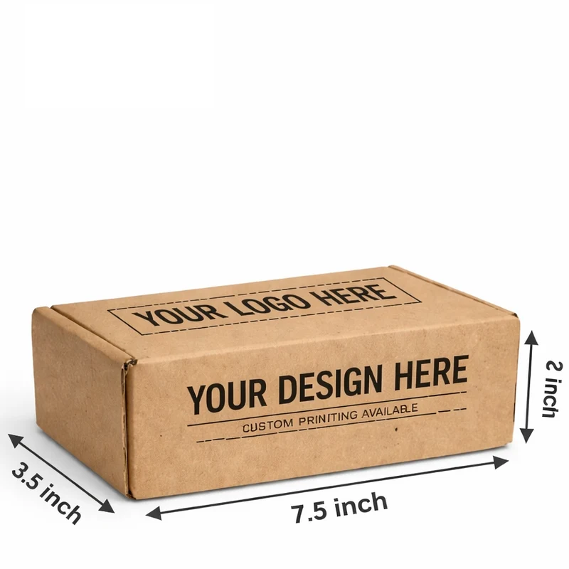 (7.5×3.5×2) premium brown color print corrugated cosmetic packaging box 5 (7.5×3.5×2) premium brown color print corrugated cosmetic packaging box 5
