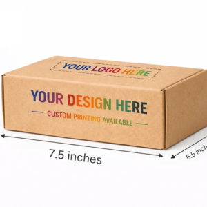 (7.5×6.5×3) color print brown mini shipper box e commerce box 7