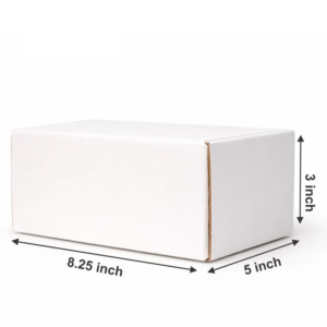 (8.25x5x3) plain white pro pack e commerce box 1
