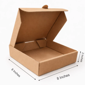 (8x8x2) small pizza box – plain brown